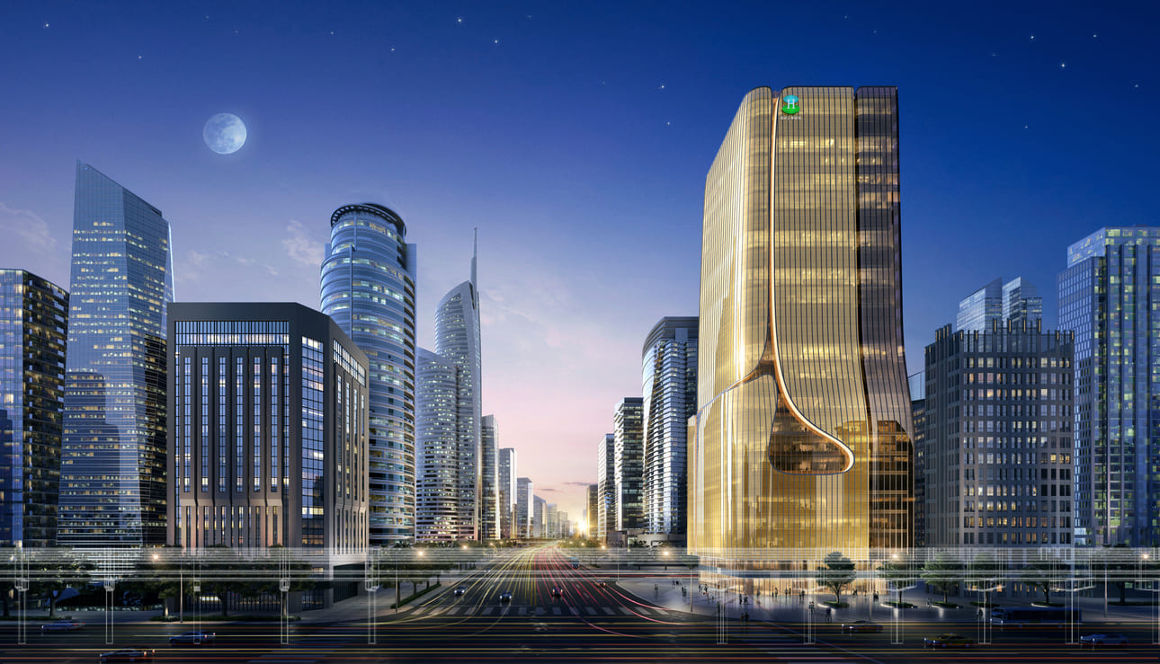 只蓋地標！Aedas建築團隊一出手就是城市驕傲，預售新案「國家企業廣場」設計圖曝光就有「瀑布大樓」暱稱